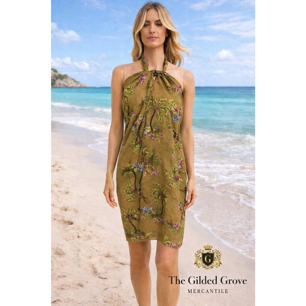 Westbound Beach Sarong Bathing Suit Coverup Animal Print Zebra Safari